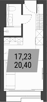 Планировка — Лэнд Лорд, Студия, 20 м²