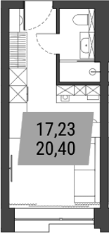 Планировка — Лэнд Лорд, Студия, 20 м²