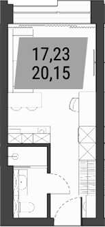 Планировка — Лэнд Лорд, Студия, 20 м²