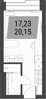 Планировка — Лэнд Лорд, Студия, 20 м²