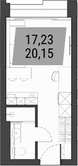Планировка — Лэнд Лорд, Студия, 20 м²
