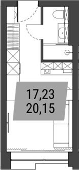 Планировка — Лэнд Лорд, Студия, 20 м²