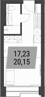 Планировка — Лэнд Лорд, Студия, 20 м²