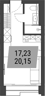 Планировка — Лэнд Лорд, Студия, 20 м²