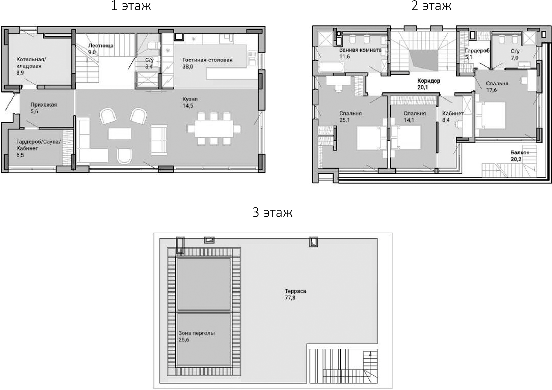 Планировка — Коттеджный поселок Residence, 4-комн., 222 м²