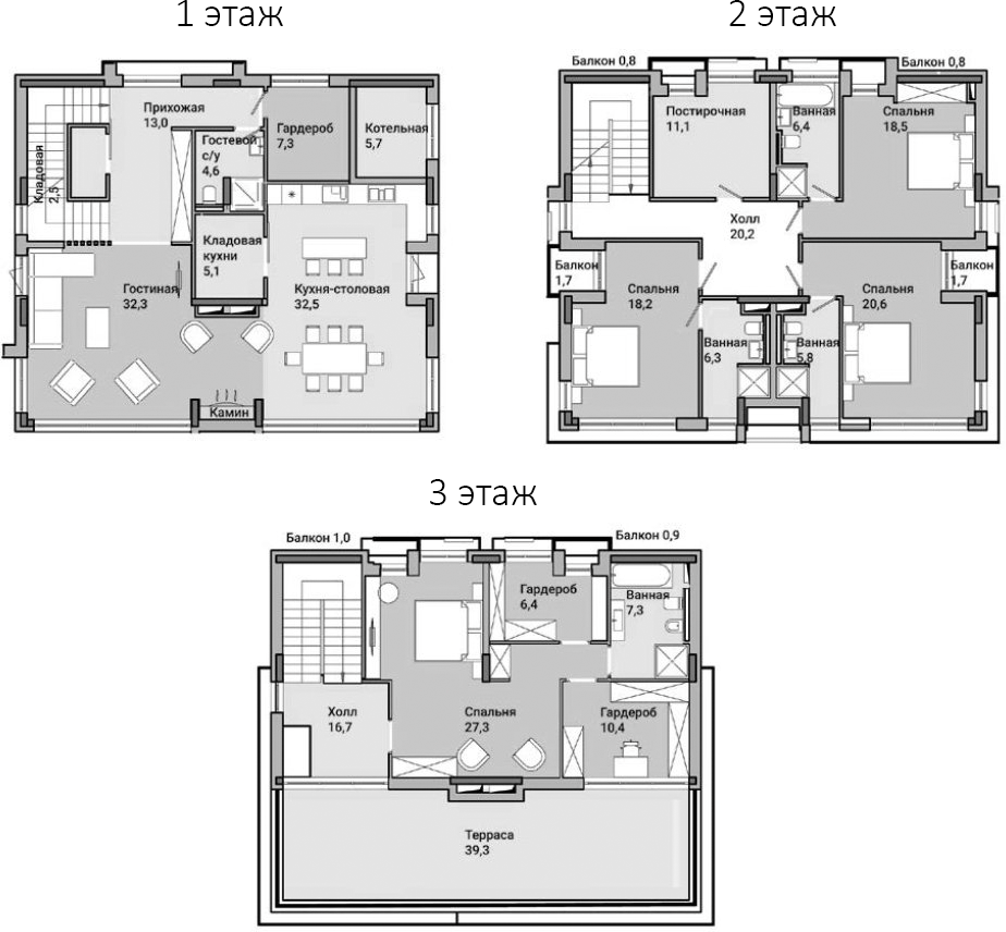 Планировка — Коттеджный поселок Residence, 4-комн., 334 м²