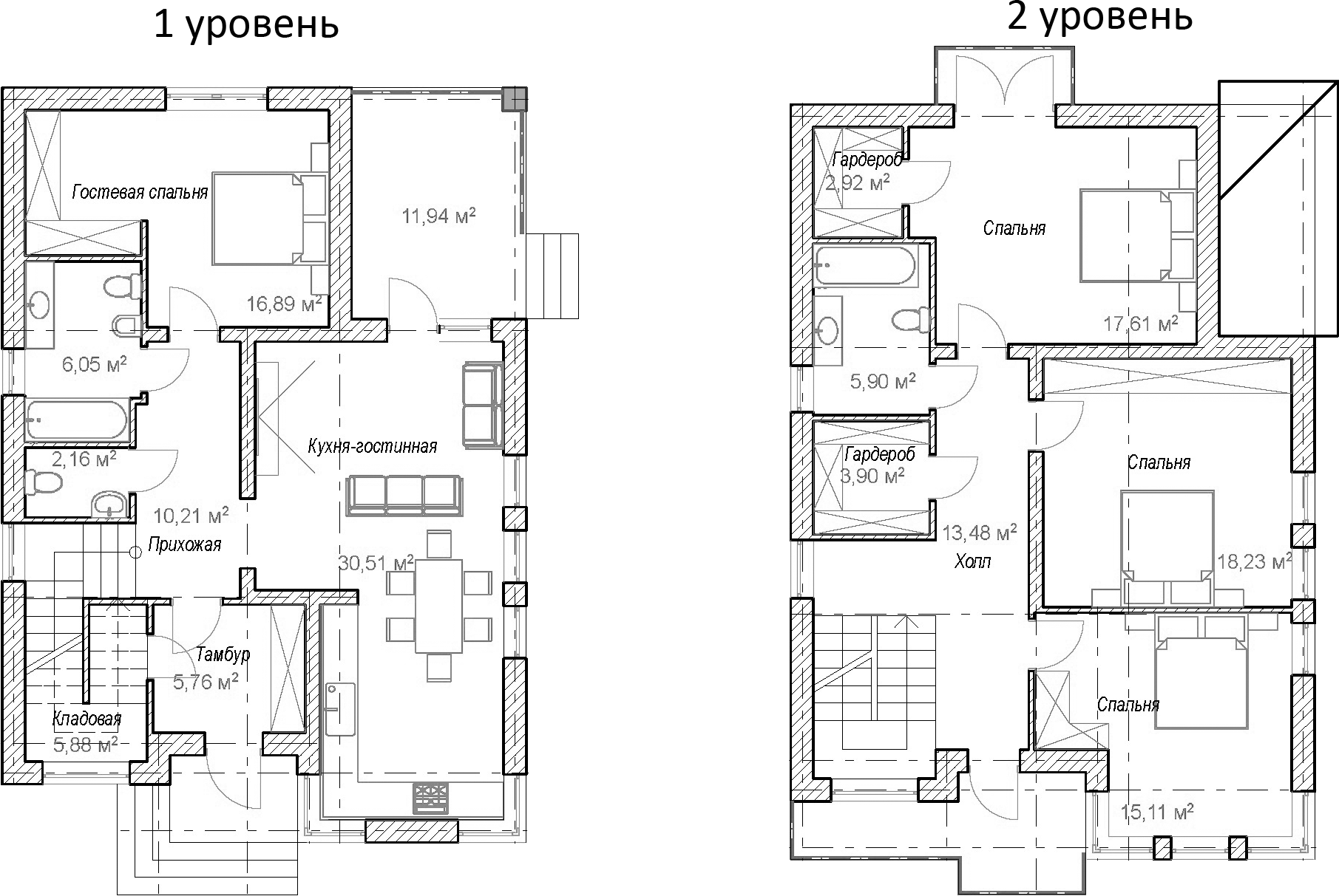 Планировка — Коттеджный комлекс Современный Квартал, 4-комн., 154 м²