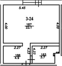 Планировка — The Manor, Студия, 31 м²