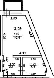 Планировка — The Manor, Студия, 24 м²