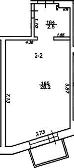Планировка — The Manor, Студия, 35 м²