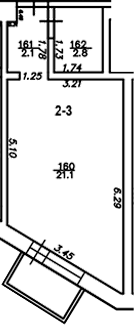 Планировка — The Manor, Студия, 26 м²
