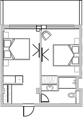 Планировка — Sun Peak, Студия, 54 м²