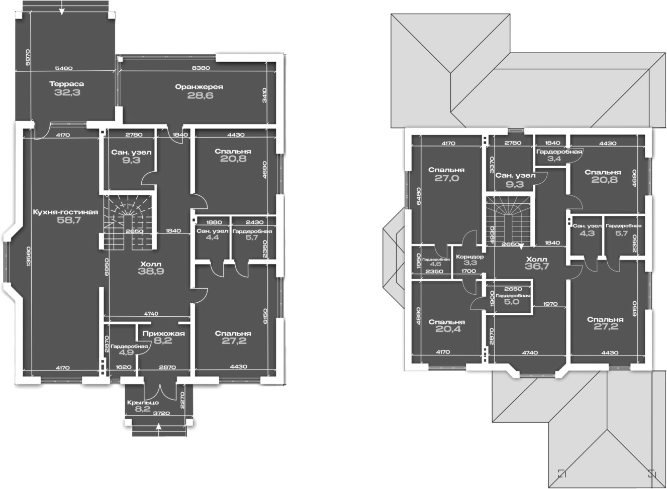 Планировка — Коттеджный поселок Онегин парк, 6-комн., 255 м²
