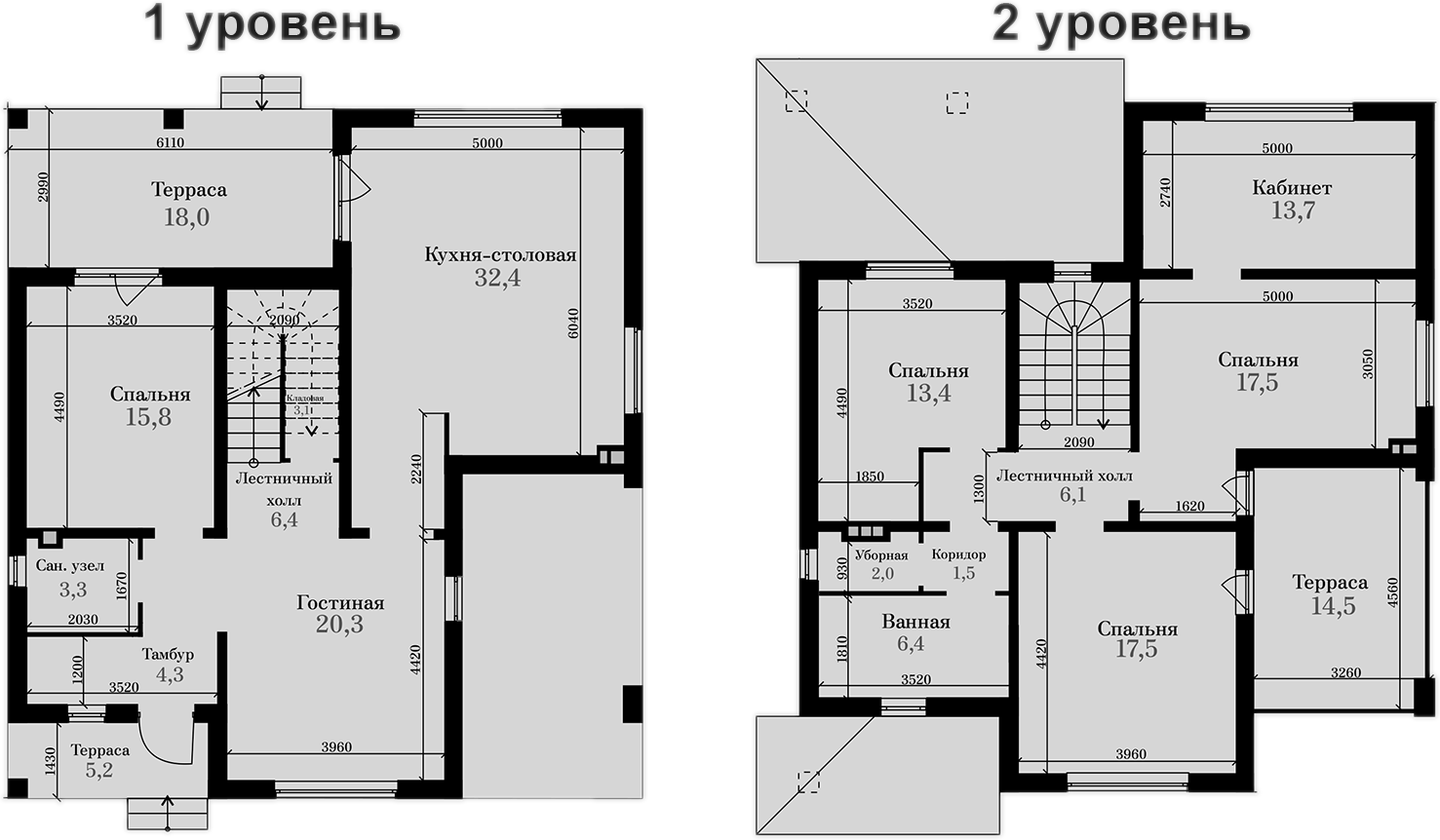 Планировка — Коттеджный поселок Онегин парк, 5-комн., 172 м²