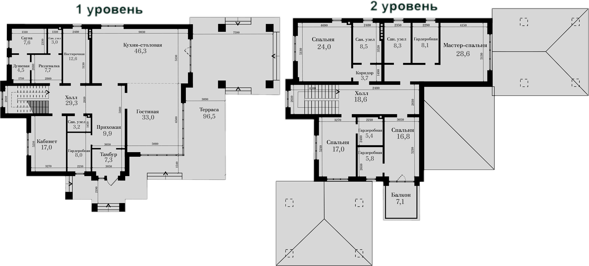 Планировка — Коттеджный поселок Онегин парк, 5-комн., 339 м²