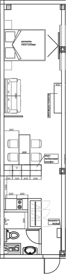 Планировка — Mirror 2, 1-комн., 41 м²