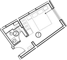 Планировка — ГК Livingston Grand Resort&Spa, Студия, 17 м²