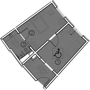 Планировка — ГК Livingston Grand Resort&Spa, 2-комн., 41 м²