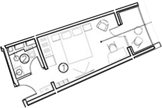 Планировка — ГК Livingston Grand Resort&Spa, Студия, 20 м²