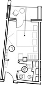 Планировка — ГК Livingston Grand Resort&Spa, Студия, 17 м²