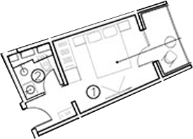 Планировка — ГК Livingston Grand Resort&Spa, Студия, 17 м²
