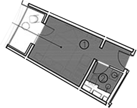 Планировка — ГК Livingston Grand Resort&Spa, Студия, 17 м²