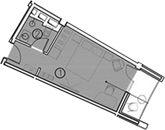 Планировка — ГК Livingston Grand Resort&Spa, Студия, 20 м²