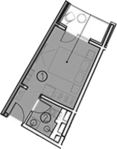 Планировка — ГК Livingston Grand Resort&Spa, Студия, 16 м²