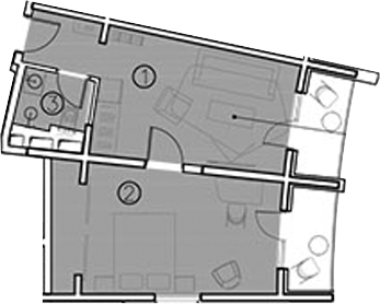 Планировка — ГК Livingston Grand Resort&Spa, 2-комн., 39 м²