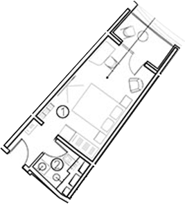 Планировка — ГК Livingston Grand Resort&Spa, Студия, 20 м²