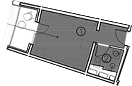 Планировка — ГК Livingston Grand Resort&Spa, Студия, 17 м²