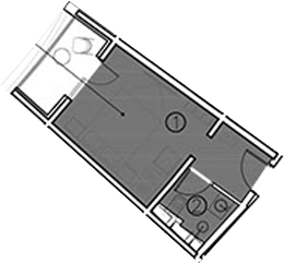 Планировка — ГК Livingston Grand Resort&Spa, Студия, 17 м²