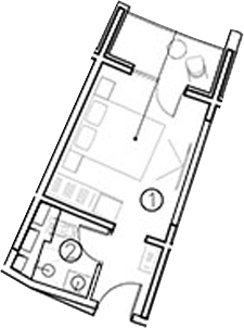 Планировка — ГК Livingston Grand Resort&Spa, Студия, 17 м²