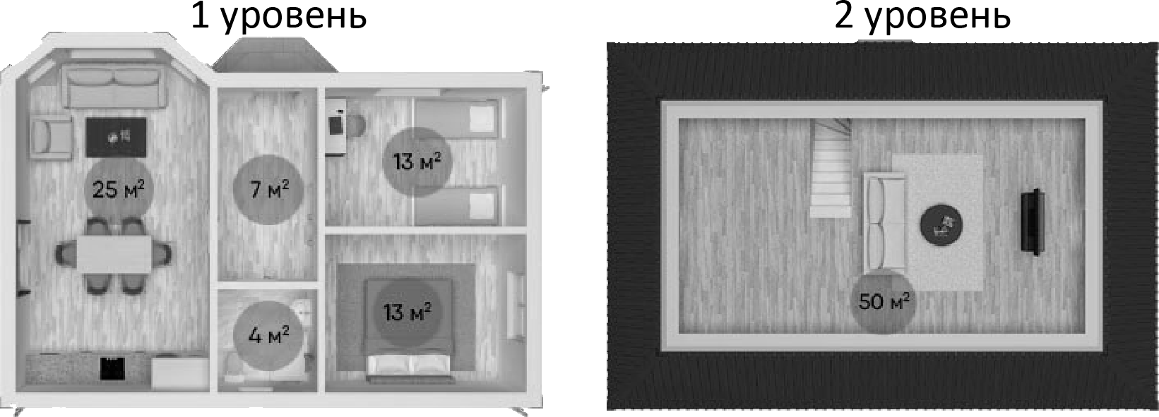 Планировка — Коттеджный поселок Лучший, 3-комн., 105 м²