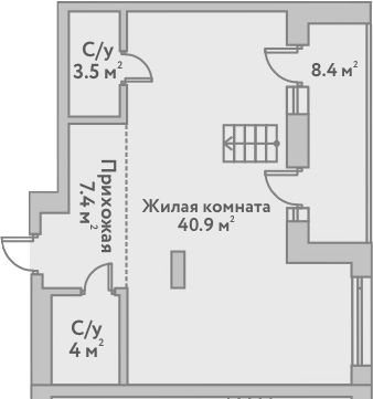 Планировка — Flora&Fauna, 2-комн., 67 м²