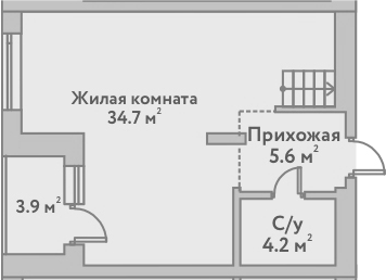 Планировка — Flora&Fauna, 2-комн., 58 м²