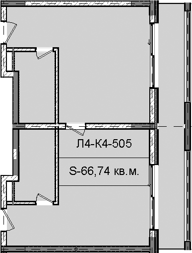 Планировка — Гостиничный комплекс Royal Beach Sochi, 1-комн., 67 м²
