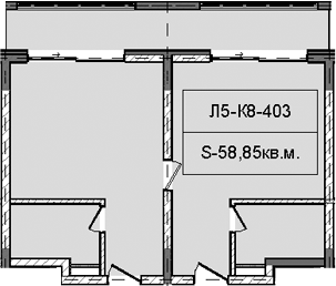 Планировка — Гостиничный комплекс Royal Beach Sochi, 1-комн., 59 м²
