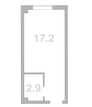 Планировка — Жемчужина Мысхако, 1-комн., 20 м²