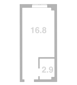 Планировка — Жемчужина Мысхако, 1-комн., 20 м²
