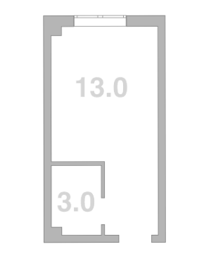 Планировка — Жемчужина Мысхако, 1-комн., 16 м²
