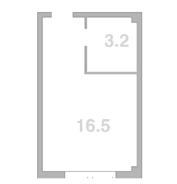 Планировка — Жемчужина Мысхако, 1-комн., 20 м²