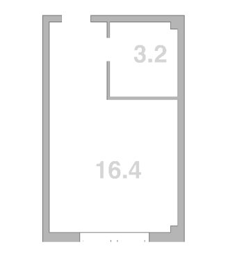 Планировка — Жемчужина Мысхако, 1-комн., 20 м²