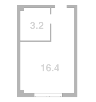 Планировка — Жемчужина Мысхако, 1-комн., 20 м²