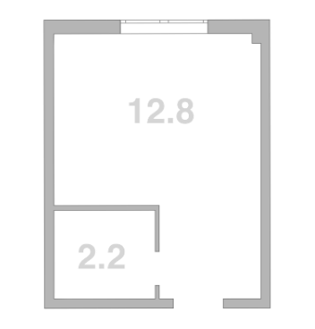 Планировка — Жемчужина Мысхако, 1-комн., 15 м²