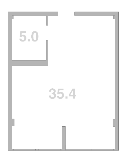 Планировка — Жемчужина Мысхако, 1-комн., 40 м²