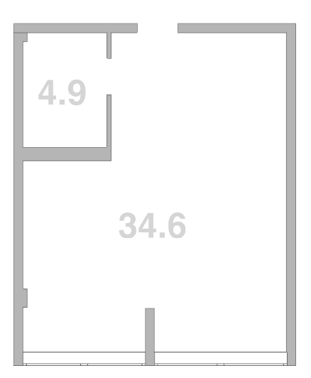 Планировка — Жемчужина Мысхако, 1-комн., 40 м²