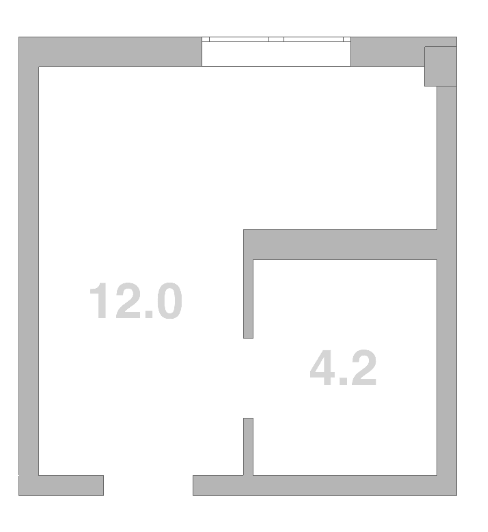 Планировка — Жемчужина Мысхако, 1-комн., 16 м²