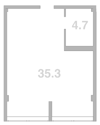 Планировка — Жемчужина Мысхако, 1-комн., 40 м²