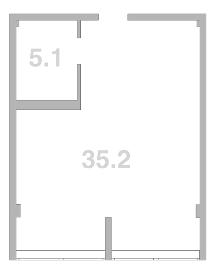 Планировка — Жемчужина Мысхако, 1-комн., 40 м²